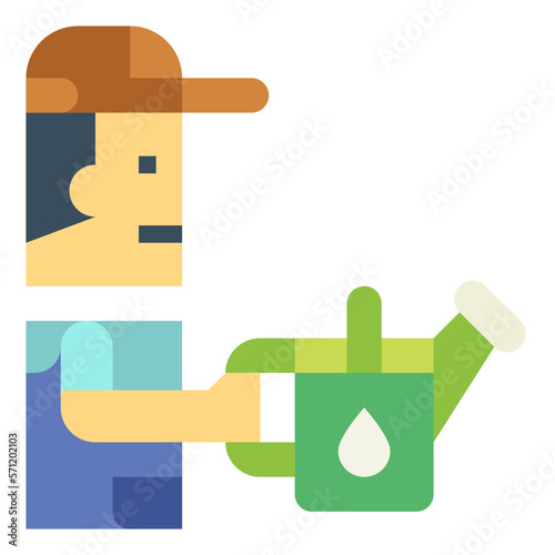 farmer flat icon style
