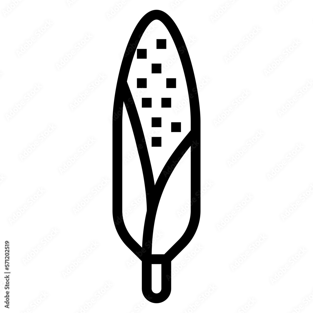 corn line icon style corn line icon style