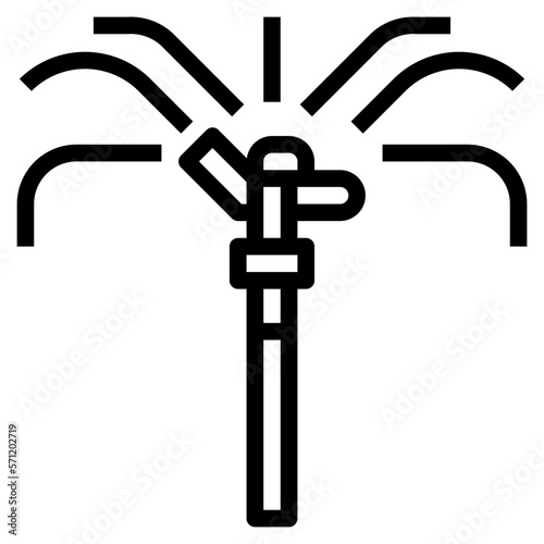 sprinkler line icon style
