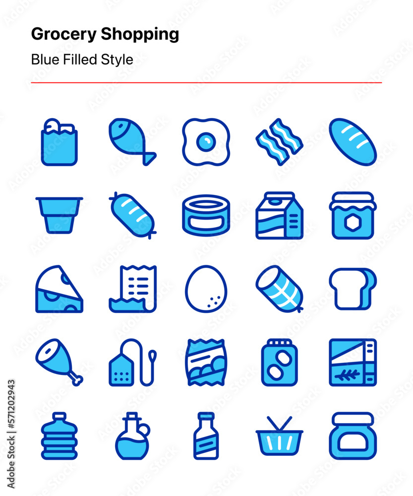 Customizable set of grocery icons covering foods, ingredients, and elements of grocery shopping. Perfect for apps, websites, stores, products, marketing, marketplaces, catalogs, recipes, etc Customizable set of grocery icons covering foods, ingredients, and elements of grocery shopping. Perfect for apps, websites, stores, products, marketing, marketplaces, catalogs, recipes, etc