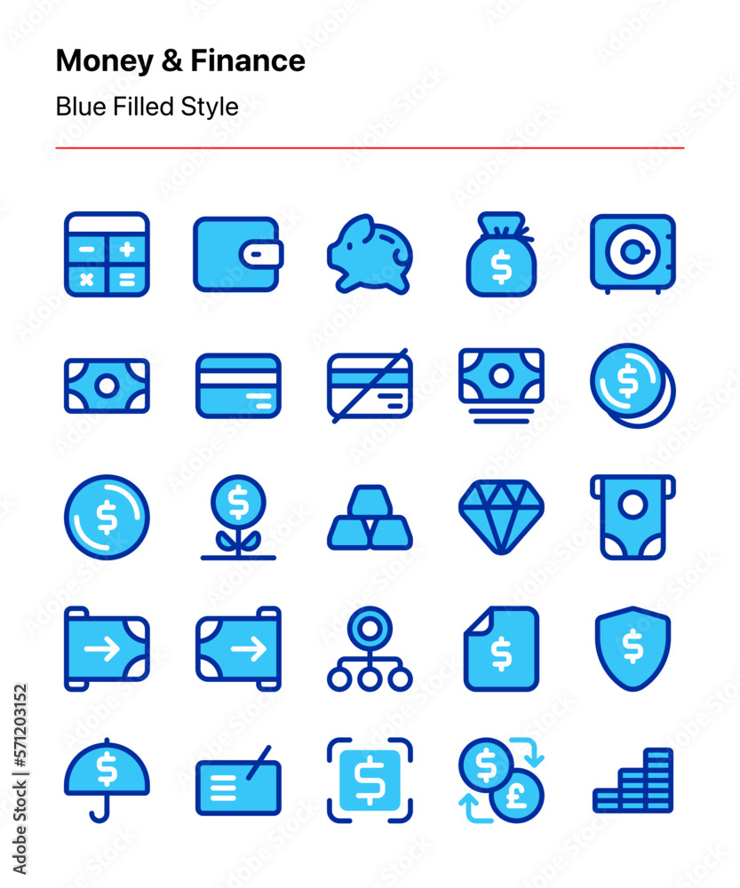 Customizable set of money and finance icons consisting of payment options and other financial elements. Perfect for apps, websites, businesses, e-commerce, marketplaces, financial services, etc