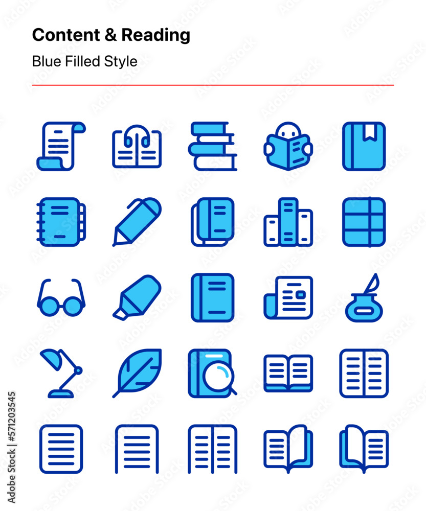 Customizable set of content and literature icons covering reading and writing elements. Perfect for apps, websites, blogs, libraries, e-readers, stores, businesses, publications, etc Customizable set of content and literature icons covering reading and writing elements. Perfect for apps, websites, blogs, libraries, e-readers, stores, businesses, publications, etc