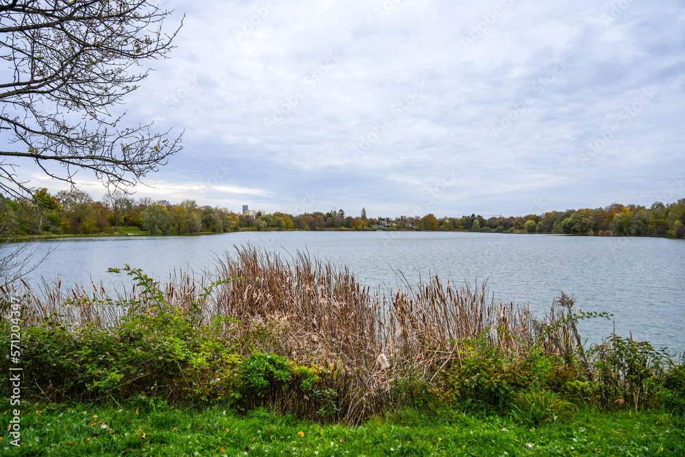 Fasaneriesee near Munich. Landscape at the lake in autumn in Bavaria.
Fasaneriesee near Munich. Landscape at the lake in autumn in Bavaria.