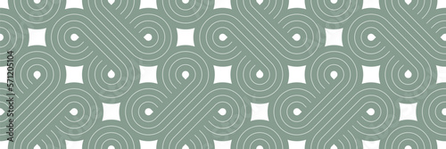 Lattice geometric seamless pattern vector design  trendy retro style minimal grid tiling  monochrome net linear art.