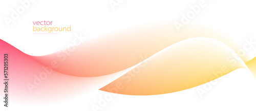 Smooth flow of wavy shape with gradient vector abstract background, red and yellow design curve line energy motion,