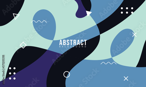 Colorful Abstract Fluid and Geometric Background With Memphis Style For Your Sale Banner Marketing. Liquid Wallpaper Vector Eps 10