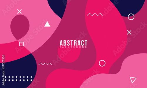 Colorful Abstract Fluid and Geometric Background With Memphis Style For Your Sale Banner Marketing. Liquid Wallpaper Vector Eps 10