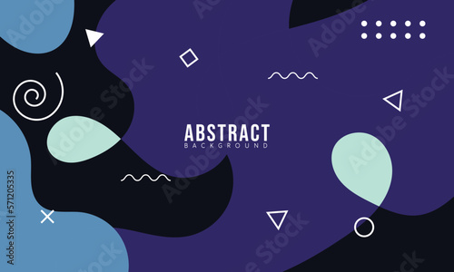 Colorful Abstract Fluid and Geometric Background With Memphis Style For Your Sale Banner Marketing. Liquid Wallpaper Vector Eps 10