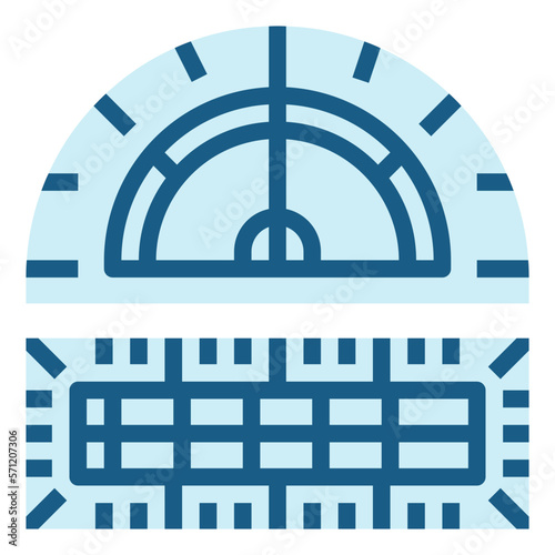 protractor flat icon style