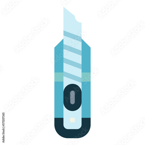utility knife flat icon style