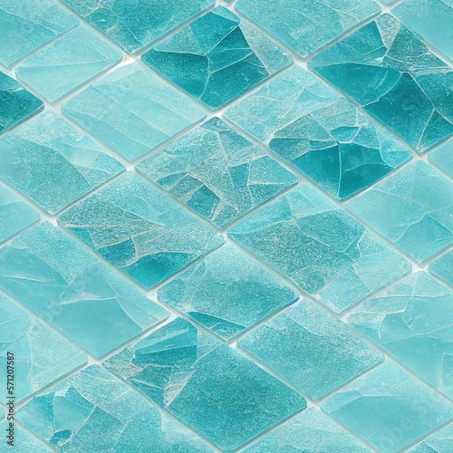 Blue crystal seamless pattern. Perfect for ceramic tile, interior design.