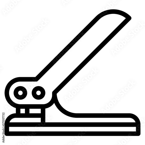 hole puncher line icon style