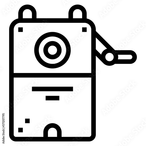 pencil sharpener line icon style