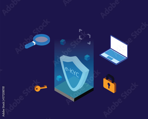 eKYC or electronic Know Your Customer or digital KYC for identification and user registration of online platform