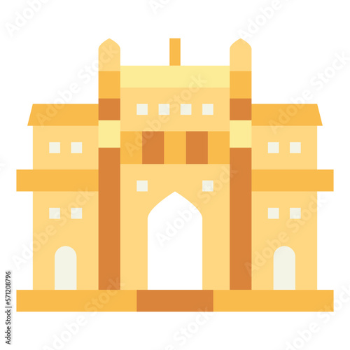 gate of india flat icon style