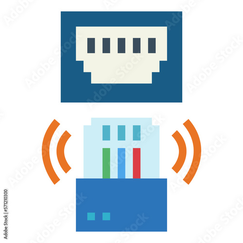 lan flat icon style