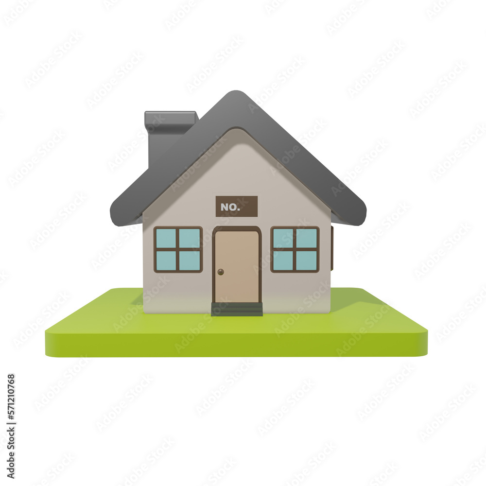 House isolated on transparent background 3d Illustration House isolated on transparent background 3d Illustration