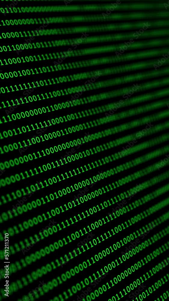 Abstract binary code background with green digits moving up the screen. Data, code, decryption and encoding concepts. Vertical seamless loopable background. Abstract binary code background with green digits moving up the screen. Data, code, decryption and encoding concepts. Vertical seamless loopable background.