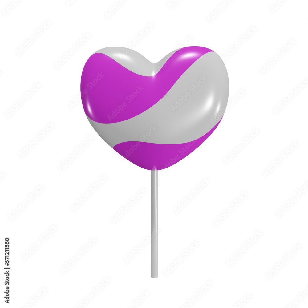 Candy Happy Valentine's day isolated on transparent background 3d Illustration Candy Happy Valentine's day isolated on transparent background 3d Illustration