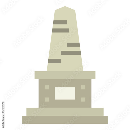 Knockagh Monument flat icon style