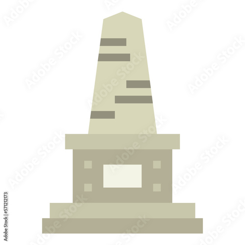 Knockagh Monument flat icon style photo