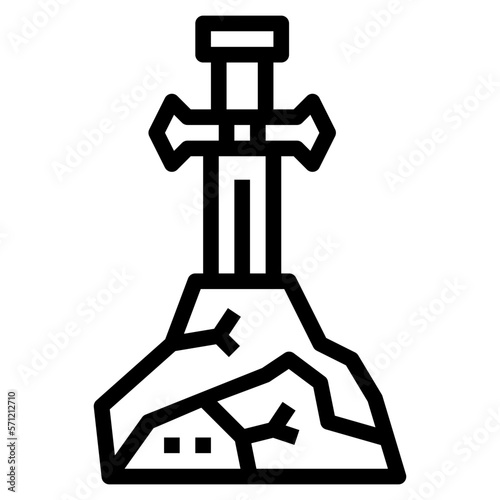 excalibur line icon style