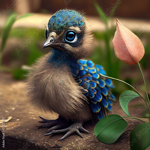 Baby peacock photo