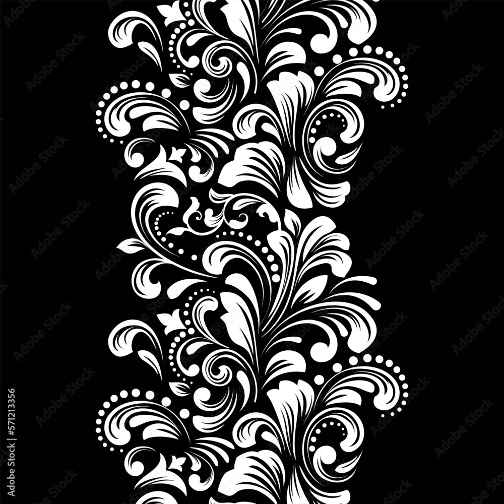 Abstract floral pattern. Vector seamless background. Perfect for invitations or announcements.