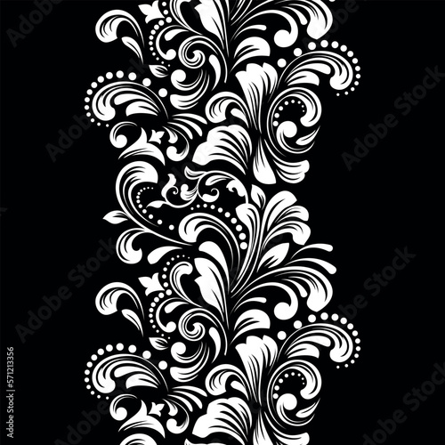 Abstract floral pattern. Vector seamless background. Perfect for invitations or announcements.