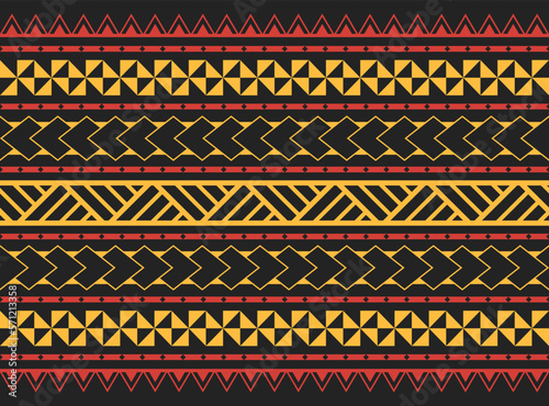 Polynesian mexican samoan aztec ethnic colorful tribal pattern for background, tablecloth, carpet, wallpaper, wrapping, fabric, batik