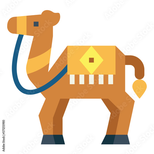 camel flat icon style