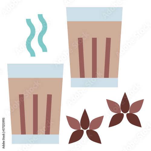 chai tea flat icon style