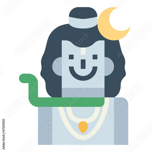shiva flat icon style