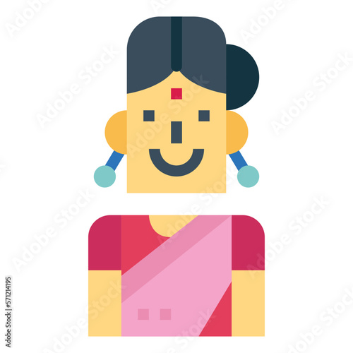 Woman flat icon style