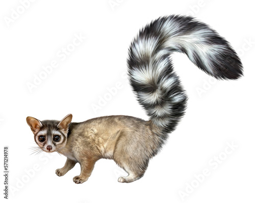 The Central American Cacomistle, the ringtail , Bassariscus astutus