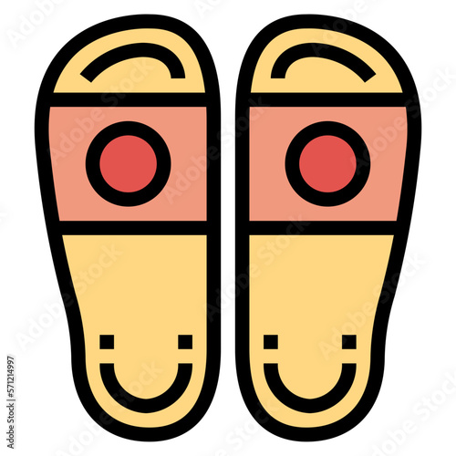 slippers filled outline icon style