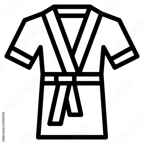 bathrobe line icon style