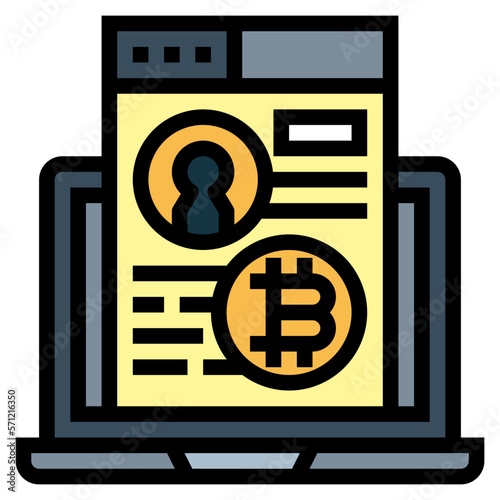 Transaction filled outline icon style