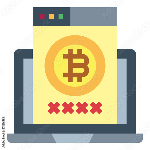 cryptography flat icon style