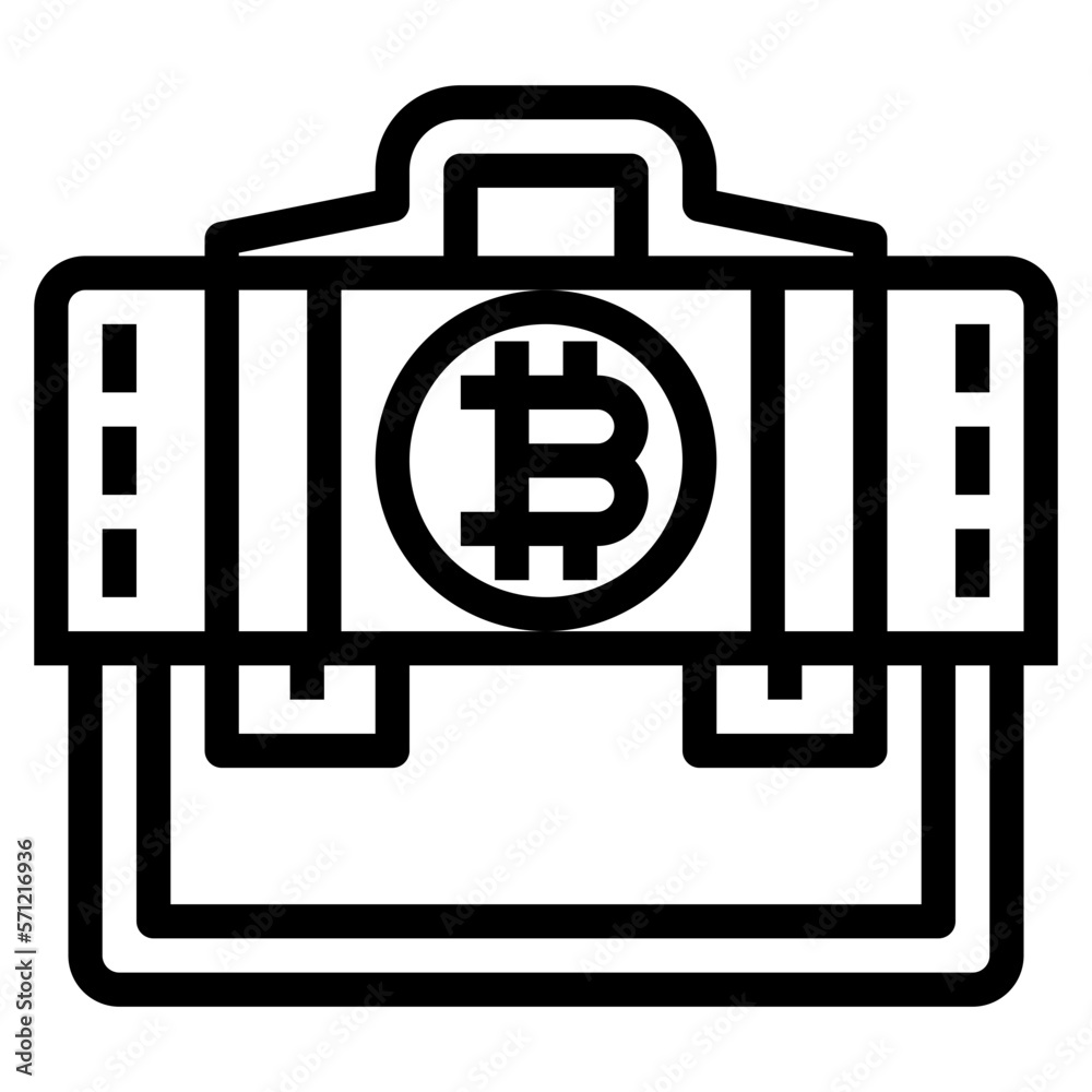 bitcoin portfolio line icon style bitcoin portfolio line icon style