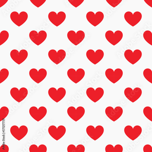 Cute hearts seamless pattern. Vector illustration.