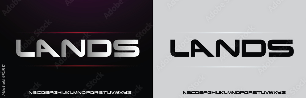 Lands, Game Sport Movie Alphabet Font. Typography modern regular style font for technology, digital, logo design. vector illustration Lands, Game Sport Movie Alphabet Font. Typography modern regular style font for technology, digital, logo design. vector illustration
