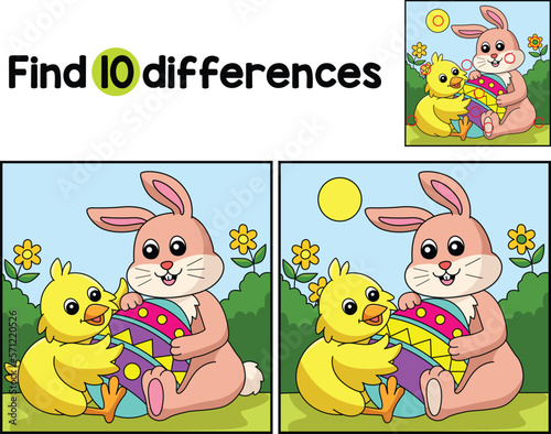  Easter Egg Rabbit And Chick Find The Differences