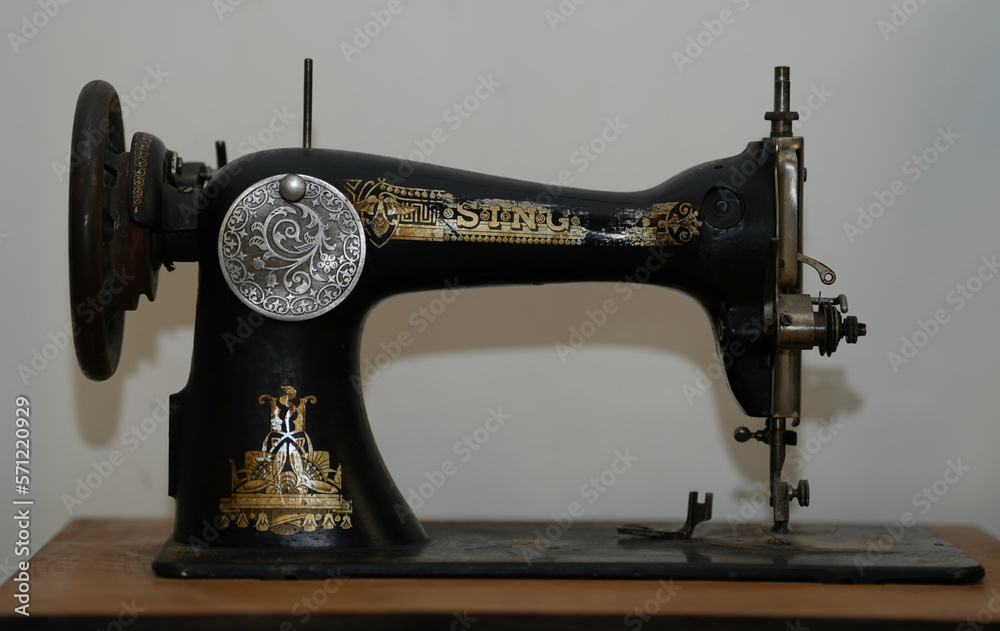 Singer sewing machine. Singer Corporation is an American manufacturer