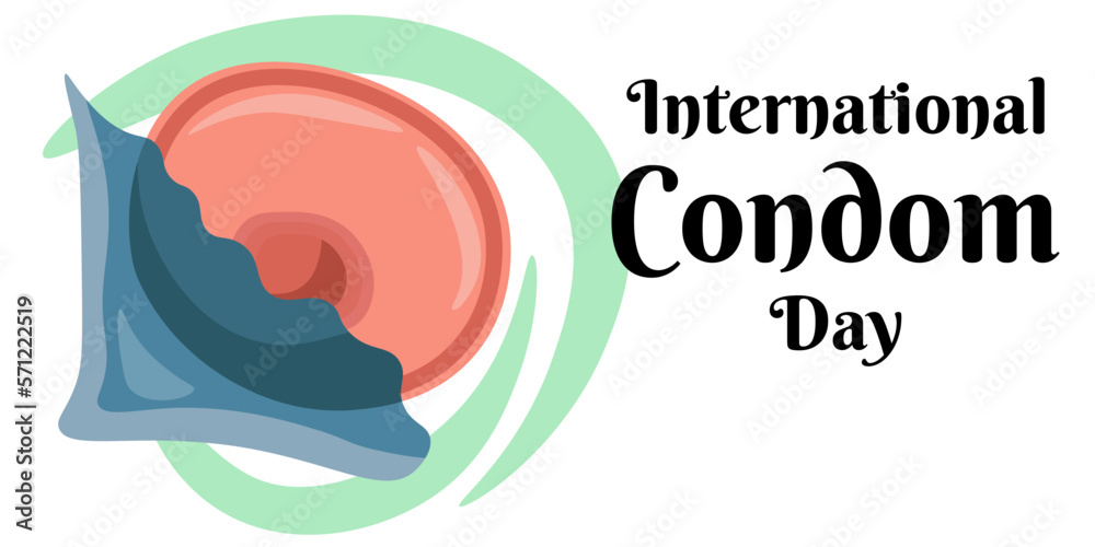 International Condom Day, Horizontal banner design for theme design