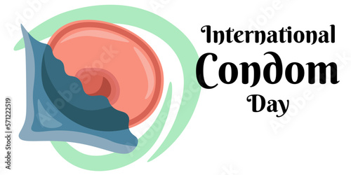International Condom Day, Horizontal banner design for theme design