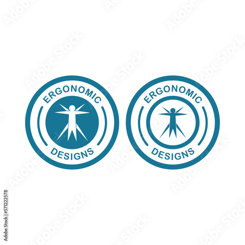 Ergonomic design badge logo design © AsepDjadjat