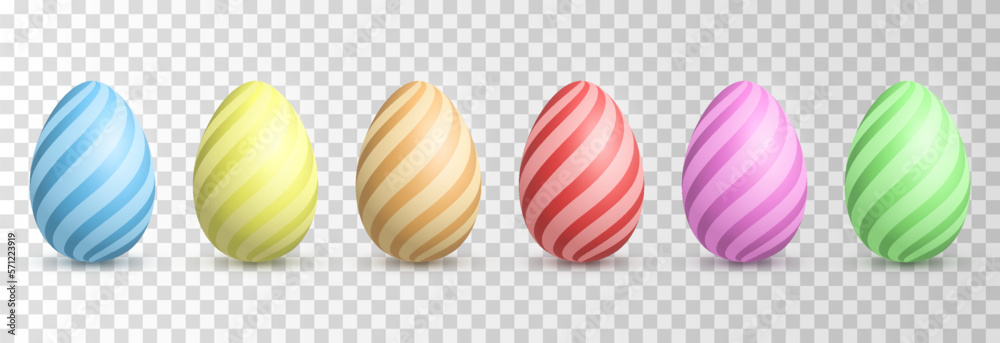 Vector painted Easter eggs png. Multi-colored eggs png. Chicken eggs, food. Easter, holiday.