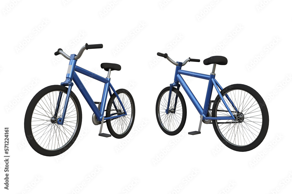 Fototapeta premium 3D rendering bicycle from various perspective view angles
