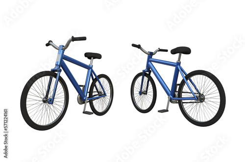 3D rendering bicycle from various perspective view angles